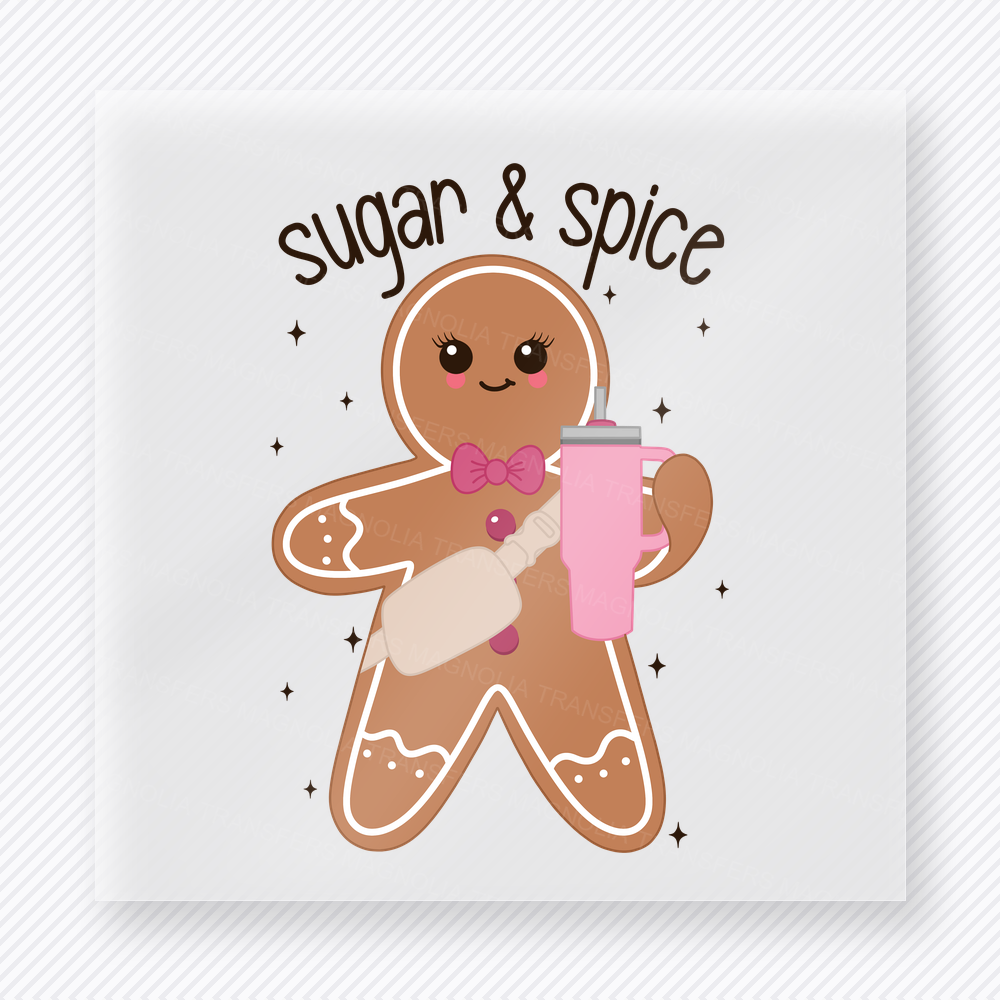 Sugar And Spice Gingerbread Drink Christmas DTF Transfers
