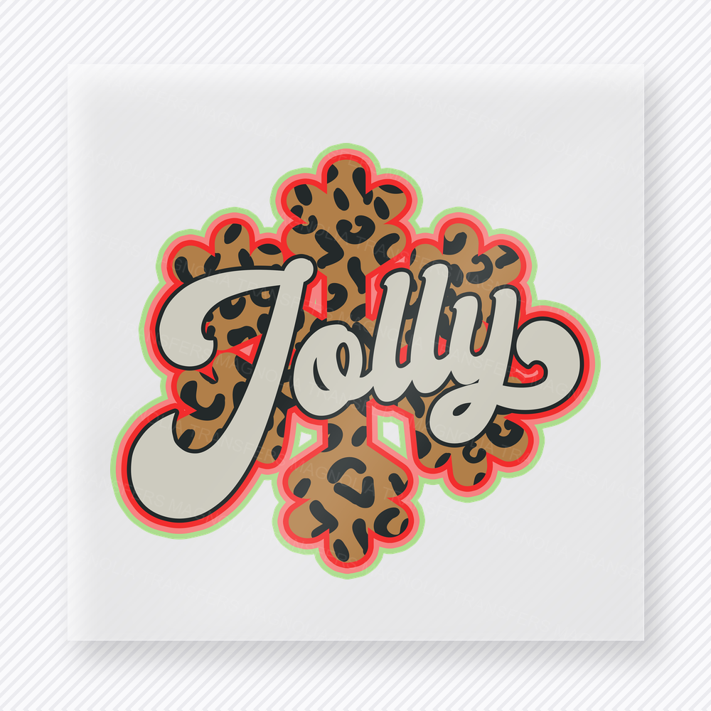 Jolly Retro Floral Bring Festive Christmas DTF Transfers