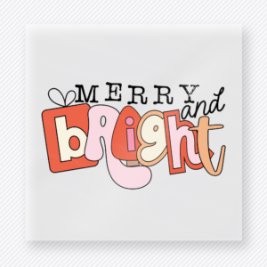 Merry And Bright Retro Bring Festive Christmas DTF Transfers