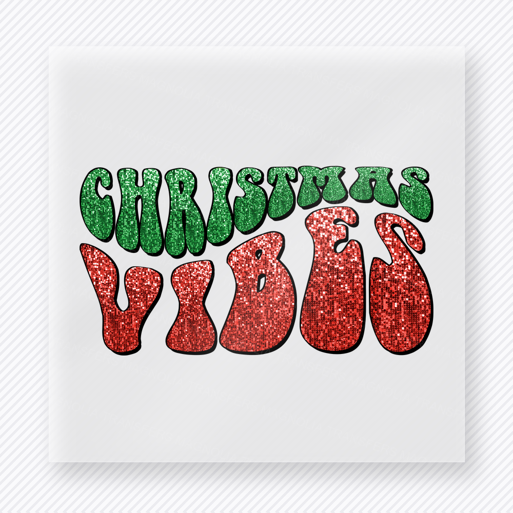 Christmas Vibes Christmas DTF Transfers