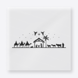 Nativity Manger Silhouette Christmas DTF Transfers