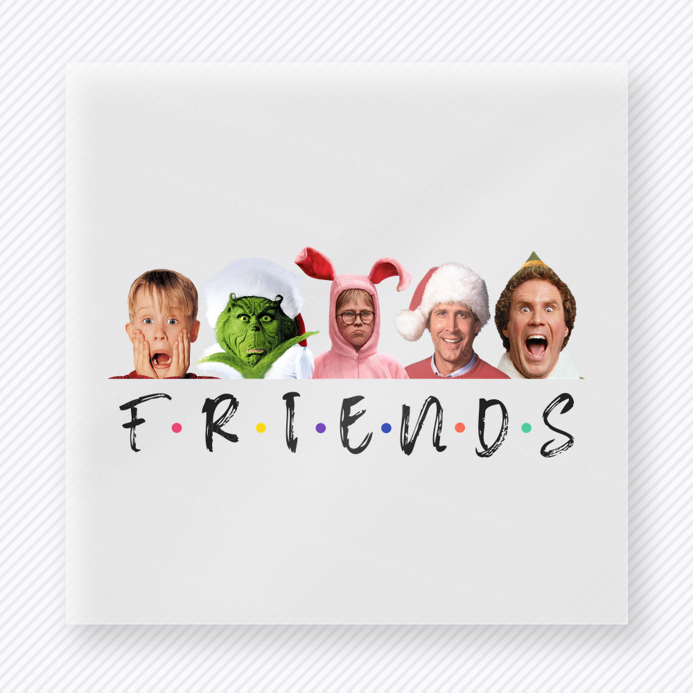 Christmas Friends Movie Lineup Christmas DTF Transfers