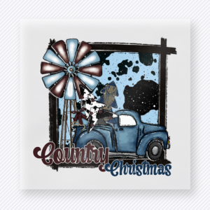 Country Christmas Truck Christmas DTF Transfers