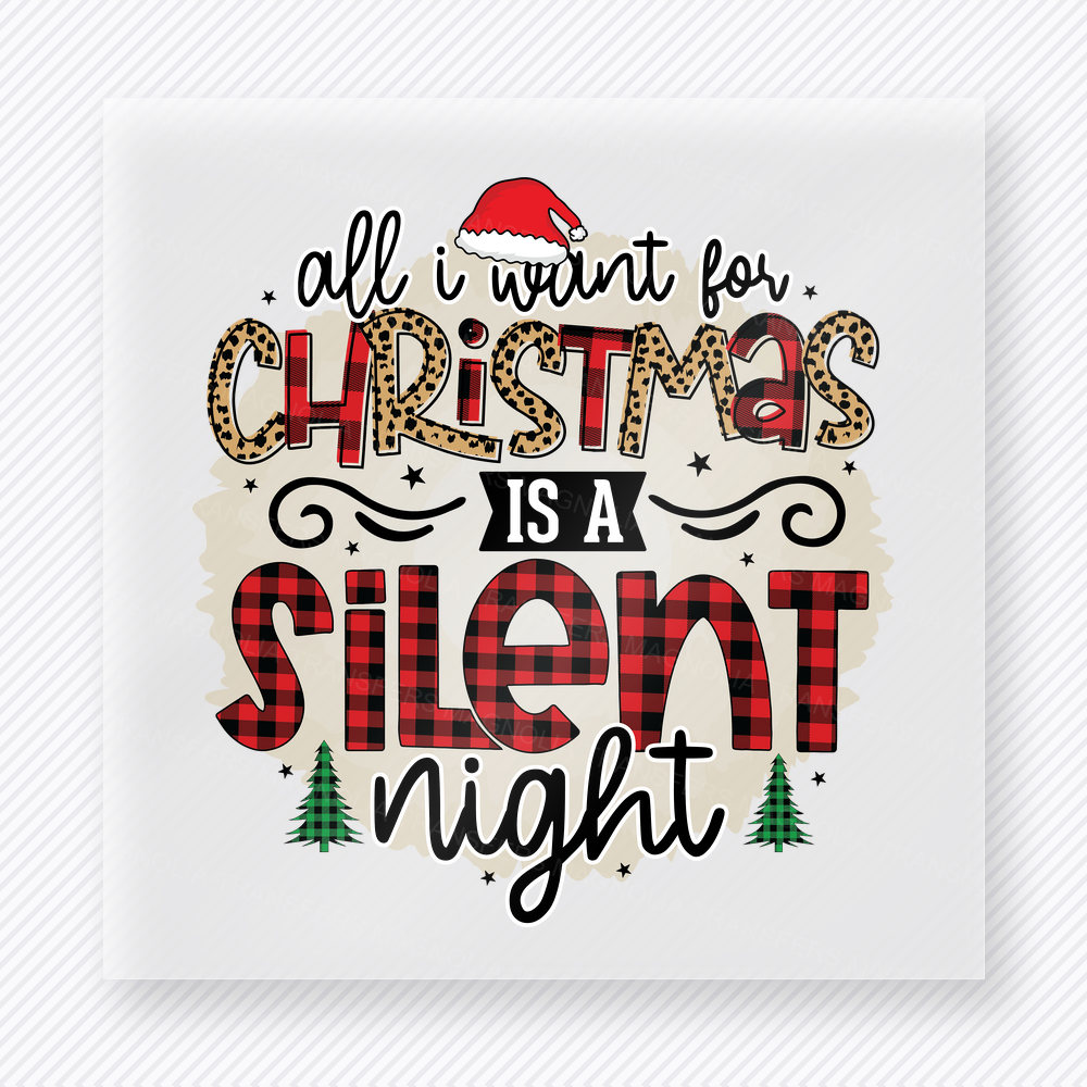 Christmas Is A Silent Night Christmas DTF Transfers