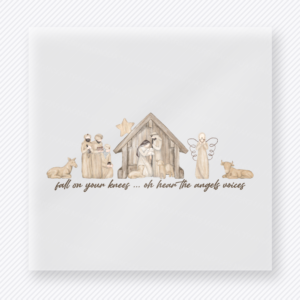 Let Us Adore Him Nativity Christmas DTF Transfers
