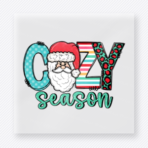 Cozy Season Santa Stripes Christmas DTF Transfers