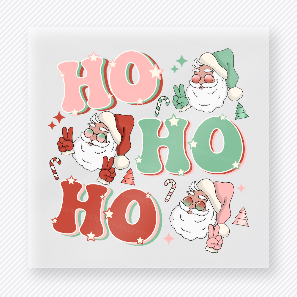 Ho Ho Ho Santa Stack Bring Festive Christmas DTF Transfers