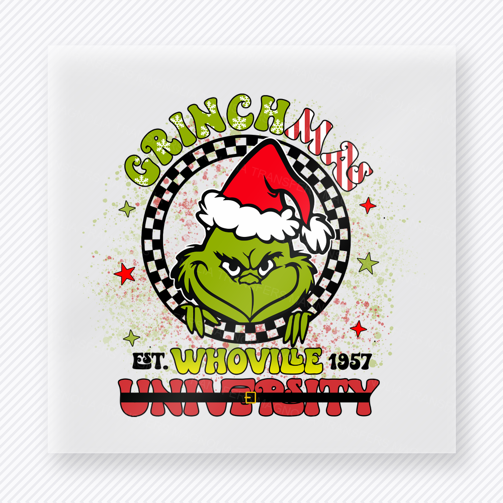 Grinch University Bring Festive Christmas DTF Transfers