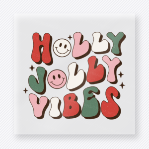 Holly Jolly Vibes Retro Christmas DTF Transfers