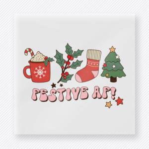 Festive AF Christmas Icons Christmas DTF Transfers
