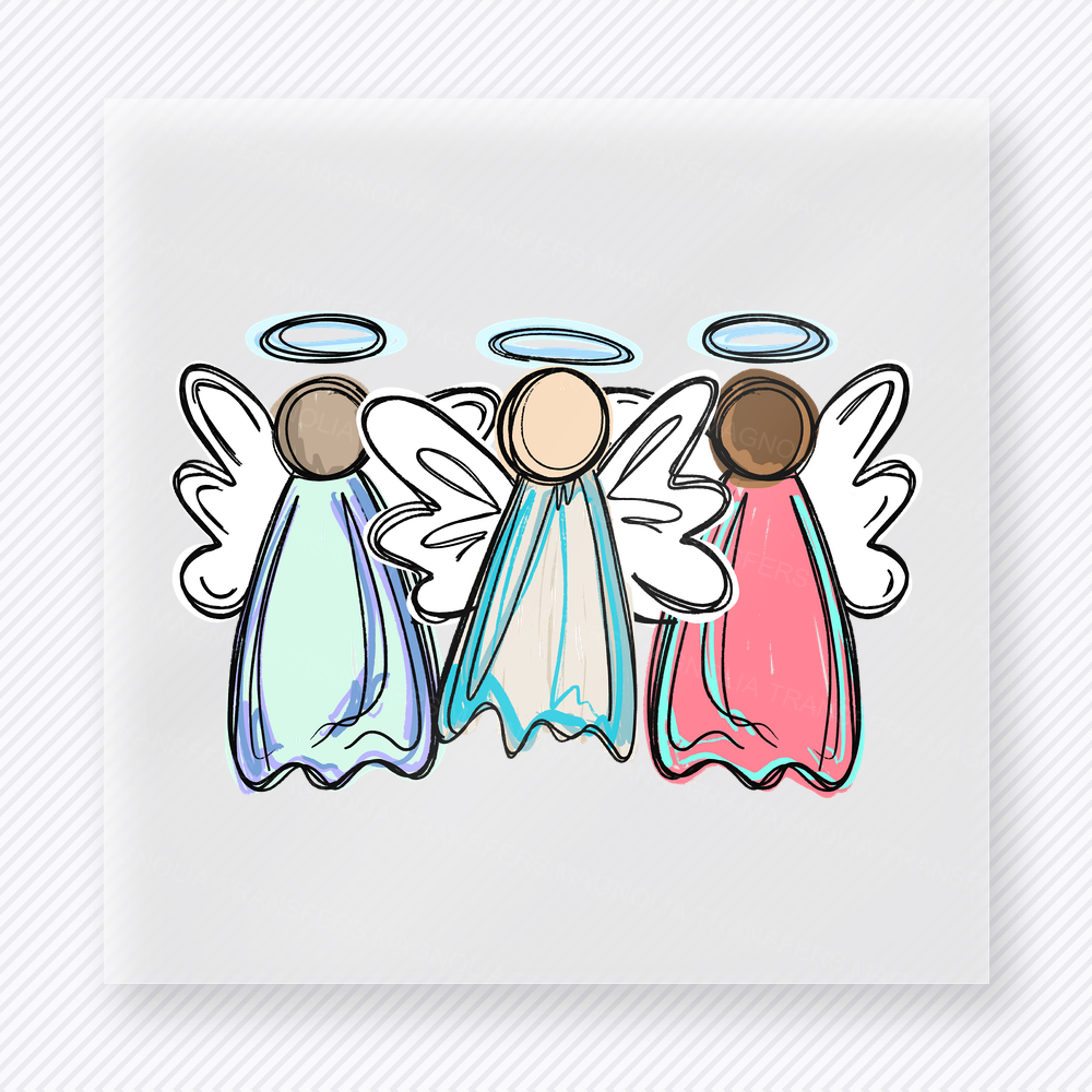 Christmas Angel Trio Christmas DTF Transfers