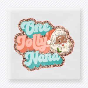 One Jolly Nana Santa Christmas DTF Transfers