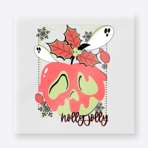 Holly Jolly Skull Christmas DTF Transfers