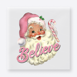 Believe Vintage Santa Christmas DTF Transfers