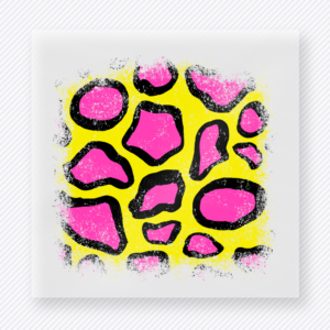 Pink Leopard Easter Easter DTF transfer mockup with bright pink leopard print artwork