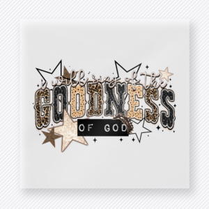 Child Of God Christian DTF transfer with distressed western-style lettering and stars