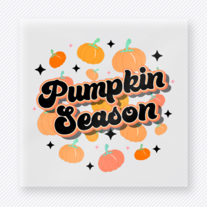 Pumpkin Season Scattered Mini Pumpkins fall and Thanksgiving DTF transfer featuring with scattered mini pumpkins