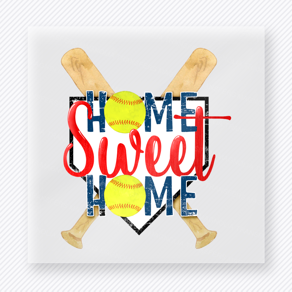 Home Sweet Home Softball - Sports DTF Transfers