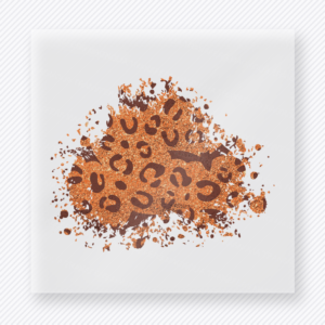 Leopard Witch Hat Splash Halloween DTF transfer featuring a distressed leopard witch hat graphic in a darker autumn Halloween palette