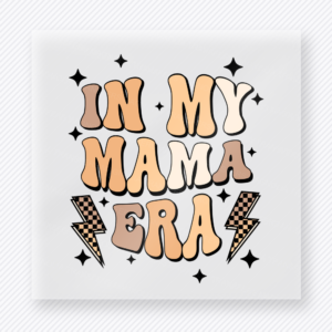 In My Mama Era Peach Retro Lettering Family DTF Transfers