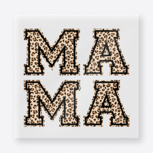 Mama Leopard Block Large Lettering Family DTF Transfers