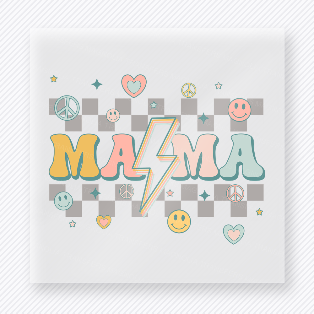 Mama Soft Pastel Lightning Family DTF Transfers