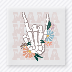 Mama Rock Hand Florals Family DTF Transfers