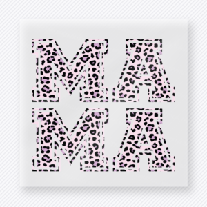 Mama Pink Leopard Block Family DTF Transfers