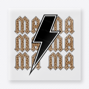 Mama Leopard Lightning Stack Family DTF Transfers