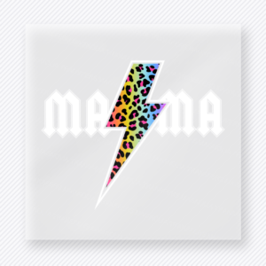 Mama White Rainbow Lightning Family DTF Transfers