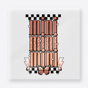 Mini Checker Floral Stack Family DTF Transfers
