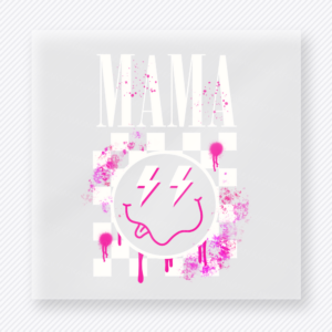 White Mama Pink Smile Family DTF Transfers