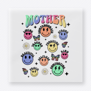 Mother Smiley Traits Color Family DTF Transfers