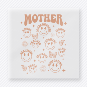 Mother Smiley Traits Peach Family DTF Transfers