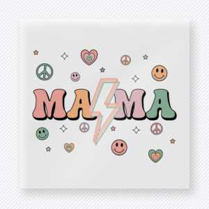Peach Mama Lightning Family DTF Transfers