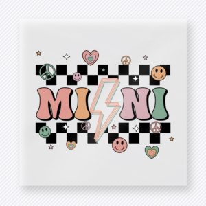 Mini Checker Lightning Family DTF Transfers