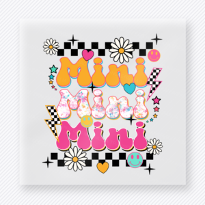 Mini Cool Mom Colorful Retro Family DTF Transfers