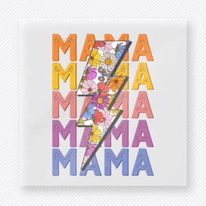 Mama Lightning Floral Family DTF Transfers