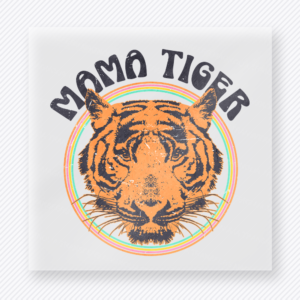 Mama Tiger Orange Rainbow Family DTF Transfers