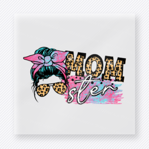 Momster Pink Bow Leopard Family DTF Transfers