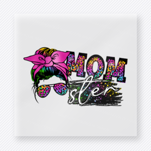 Momster Rainbow Bow Leopard Family DTF Transfers