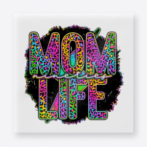 Mom Life Colorful Leopard Family DTF Transfers