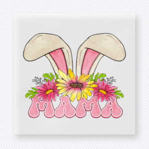 Mama Bunny Ears Floral Family DTF Transfers