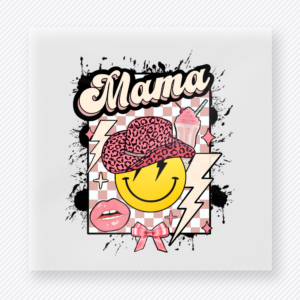 Retro Mama Smiley Lightning Family DTF Transfers