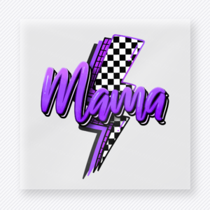 Purple Racing Mama Lightning Family DTF Transfers