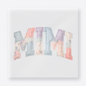 Pastel Patchwork Mimi Family DTF Transfers