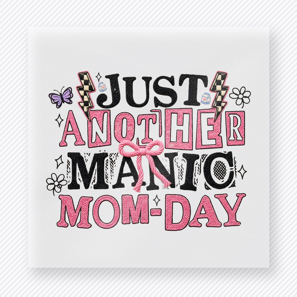 Just Another Manic Mom-Day Retro Family DTF Transfers