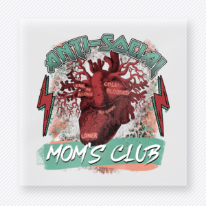 Anti Social Moms Club Skeleton Heart Family DTF Transfers