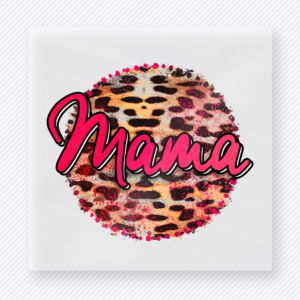 Mama Leopard Floral Circle Family DTF Transfers