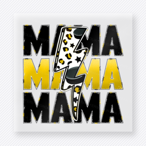 Yellow Leopard Lightning Mama Family DTF Transfers